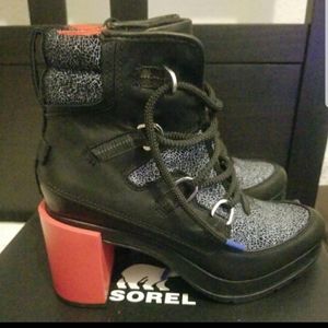 NIB $240 Women's Sorel Blake Lace Shatter Black Wa